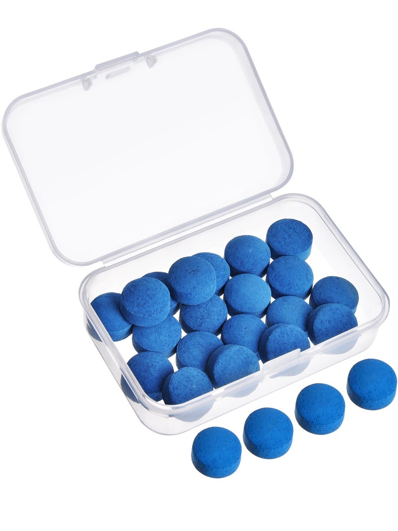 Gejoy 20 Pcs Billiard Pool Cue Tips Replacement Kit Pool Stick Tips Billiard Cue Tips with Storage Box for Pool Cues Snooker (Blue, 13 mm) - Image 1