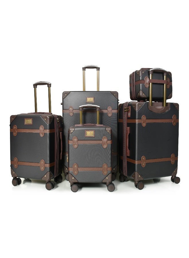 مورانو شنط سفر من مورانو مكون من خمس قطع لون أسود - Image 1