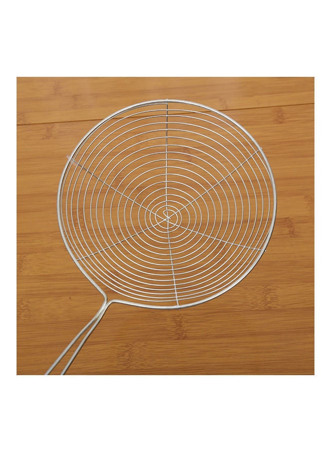 NIBEMINENT Stainless Steel Long Handle Fried Food Strainer Silver - Image 4