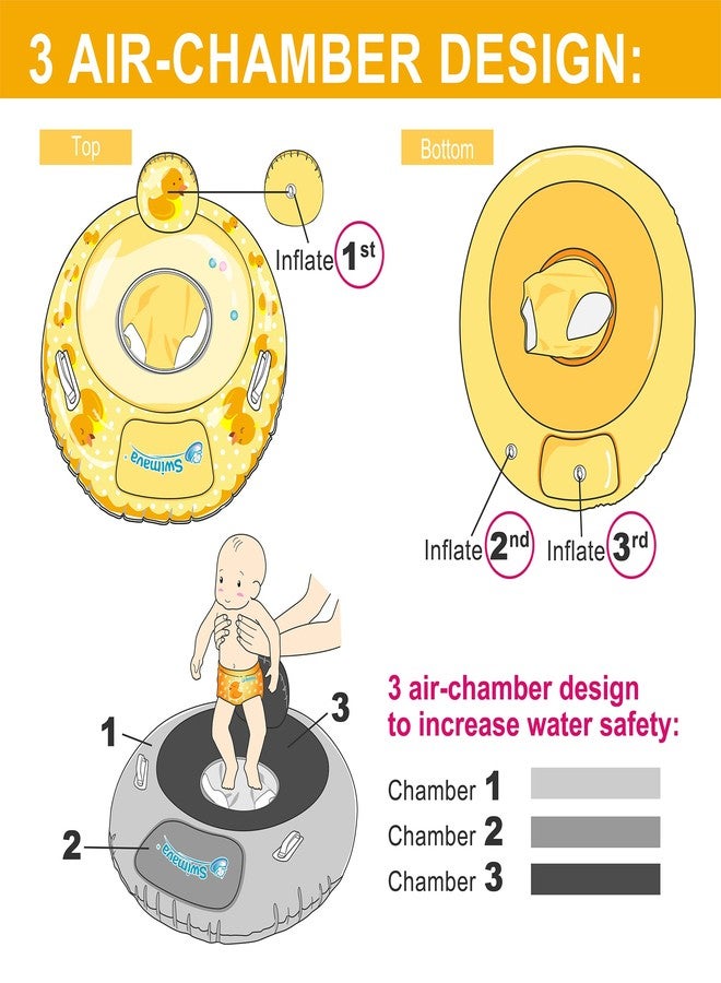 Swimava G3 Baby Swim Seat Ring (Age 6-36 Months), Inflatable Swimming Float, Foldable Lightweight Pool Swim Training Aid for Babies, Infants and Toddlers (Duckie) - Image 4