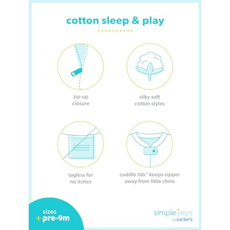 Simple Joys by Carter's Baby 3-Pack Neutral Sleep and Play - Image 5