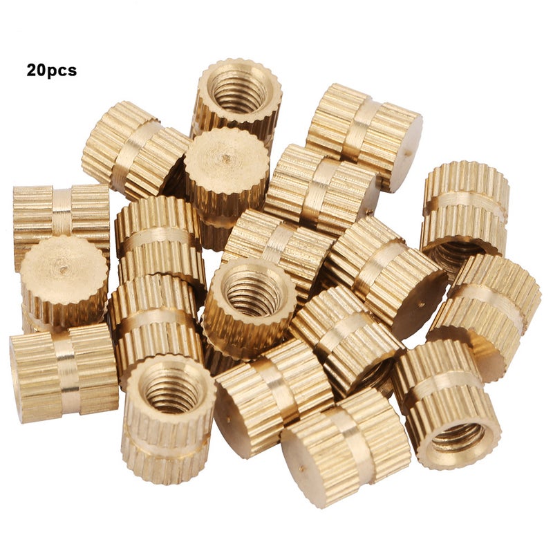5mm Closed End Inlay Knurled Copper Nut Fastener Accessory Embedded Knurled Nut Set(M5*7) - Image 1