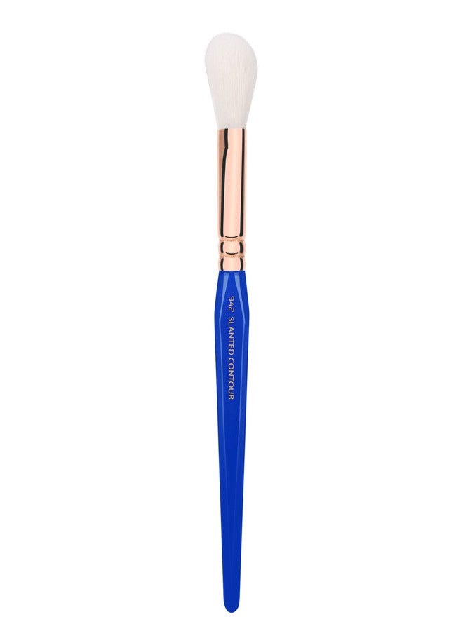 Bdellium Tools Professional Makeup Brush - Golden Triangle 942 Slanted Contour - With All Vegan and Soft Synthetic Fibers, For Adding Dimension to the Face (Blue, 1pc) - Image 1