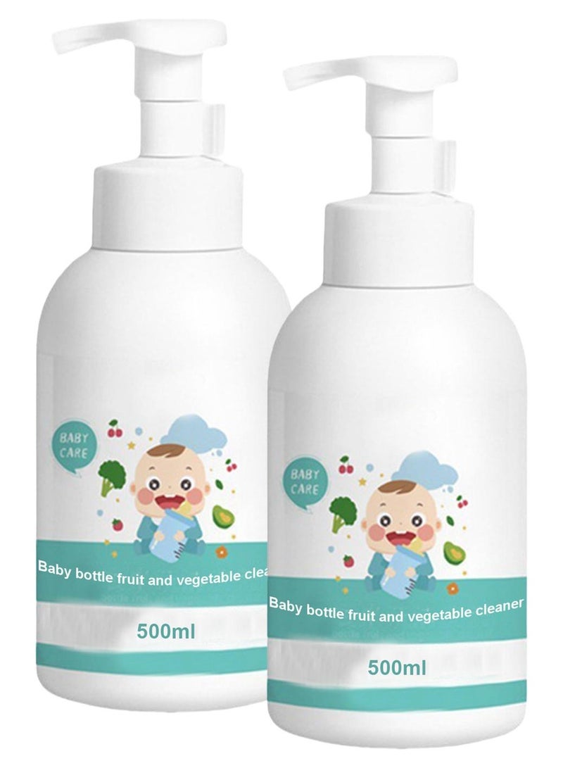 Splendors 500ml*2 Baby Bottle Cleanser Toy Cleanser Instant Foaming Soap Baby Feeding Bottle Cleanser Hypoallergenic Soap Baby-safe Easy-to-clean - Image 1