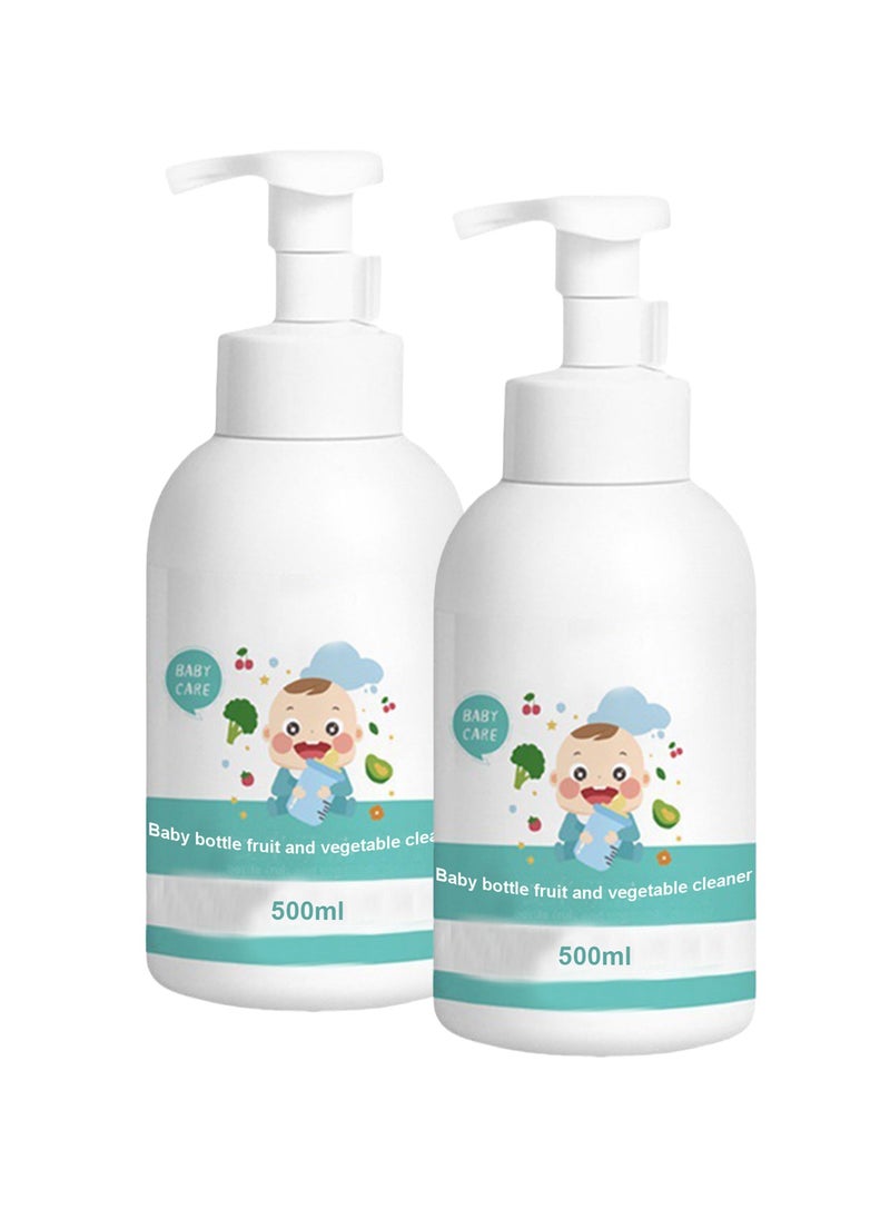 Splendors - 500ml*2 Baby Feeding Bottle Cleanser Instant Foaming Soap Hypoallergenic Soap Baby-safe Easy-to-clean - Image 1