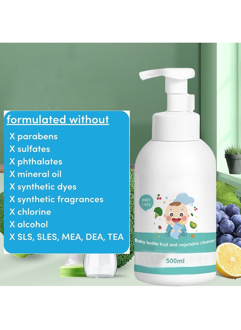 Splendors - 500ml*2 Baby Feeding Bottle Cleanser Instant Foaming Soap Hypoallergenic Soap Baby-safe Easy-to-clean - Image 1