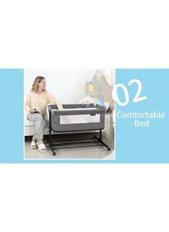 Generic Baby Crib Play Bed ( Grey)  - Image 4