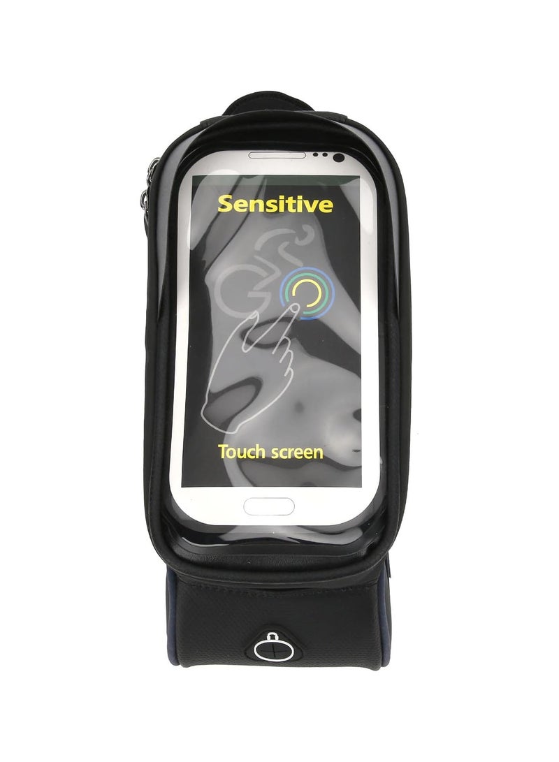 GGOOT Bike Frame Bag, Waterproof Bike Frame Bag Bicycle Cell Phone Holder Bicycle Top Tube Bag TPU Sensitive Touch Screen Front Frame Phone Mount Bag Pouch - Image 3