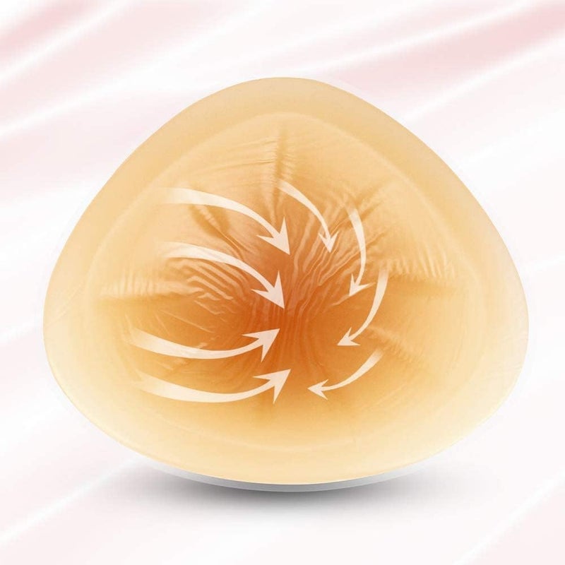 ONEFENG Triangle Silicone Breast Form Mastectomy Prosthesis Concave Bra Enhancer Inserts (1 Piece) - Image 4