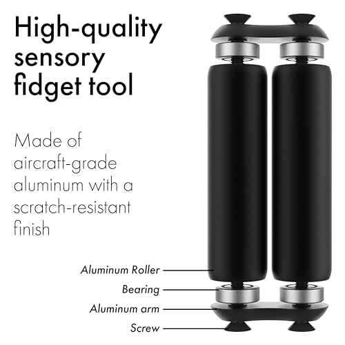 ONO Roller - Handheld Fidget Toy for Adults | Help Relieve Stress, Anxiety, Tension | Promotes Focus, Clarity | Compact, Portable Design (Junior Size/Aluminum, Black) - Image 5