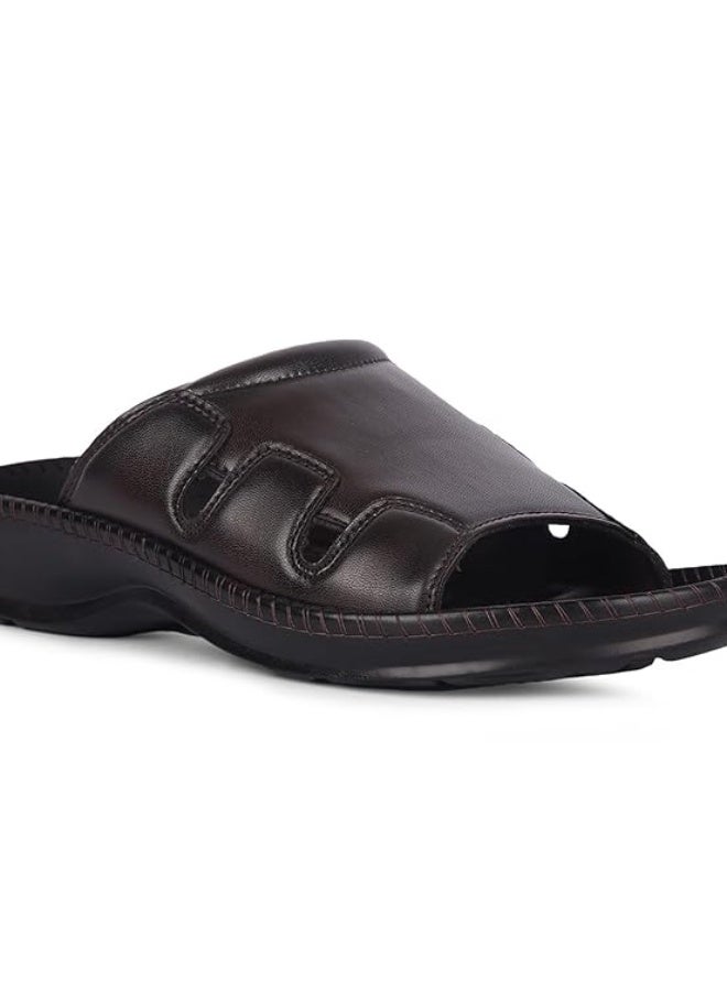 Liberty Coolers Meta-2 Slippers for Man | Leather Slippers for Men | Slip On Chappal for Men | Comfortable Flat Slipper | Gents Slipper for Home, Office & Travel Comfortable Fit for Every Occasion - Image 2