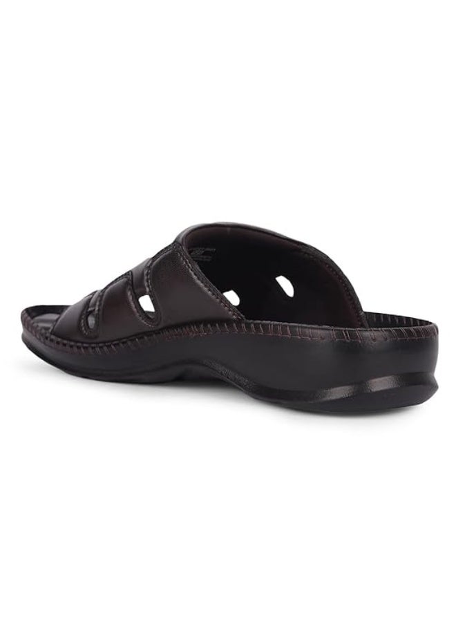 Liberty Coolers Meta-2 Slippers for Man | Leather Slippers for Men | Slip On Chappal for Men | Comfortable Flat Slipper | Gents Slipper for Home, Office & Travel Comfortable Fit for Every Occasion - Image 3
