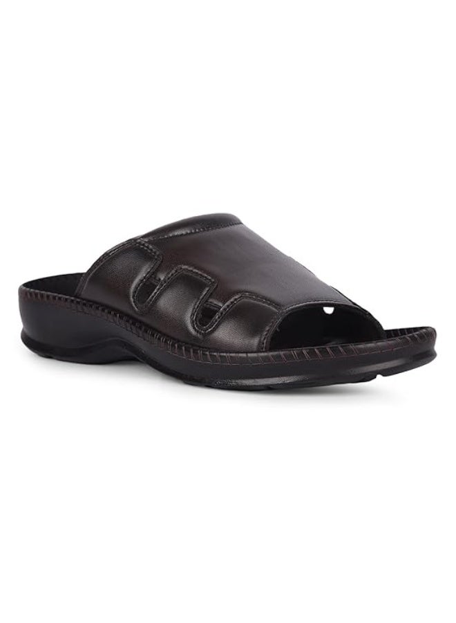 Liberty Coolers Meta-2 Slippers for Man | Leather Slippers for Men | Slip On Chappal for Men | Comfortable Flat Slipper | Gents Slipper for Home, Office & Travel Comfortable Fit for Every Occasion - Image 1