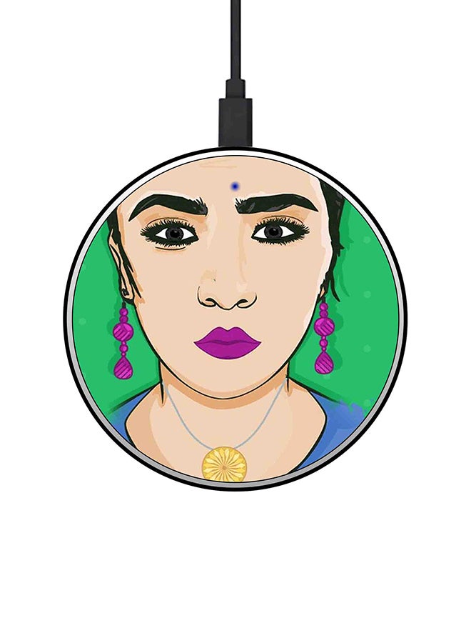 Theodor Girl Themed Wireless Charger Multicolour - Image 1