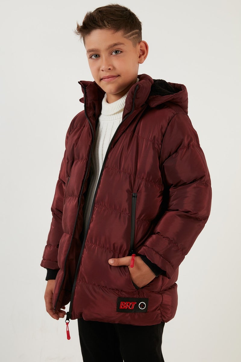Lela Plush Lined Removable Hooded Puffer Coat Boy's COAT 5763038  - Image 1