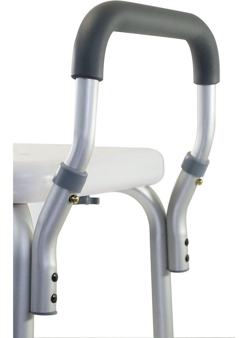 Shower Chair Seat with Padded Armrests and Back , Shower Seat for Bathtub, With Adjustable Height Safety Bath Seat for Elderly, Adults, Handicap and Disabled - Image 3