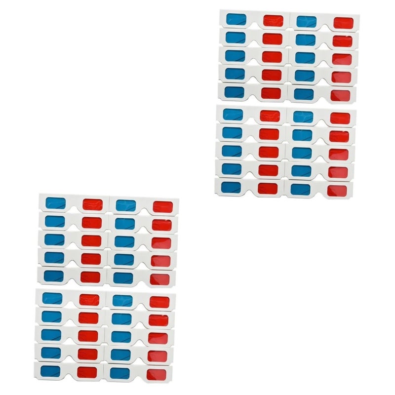 Garneck 40 Pcs Paper Frame 3D Cinema Glasses For Home Theater - Image 2
