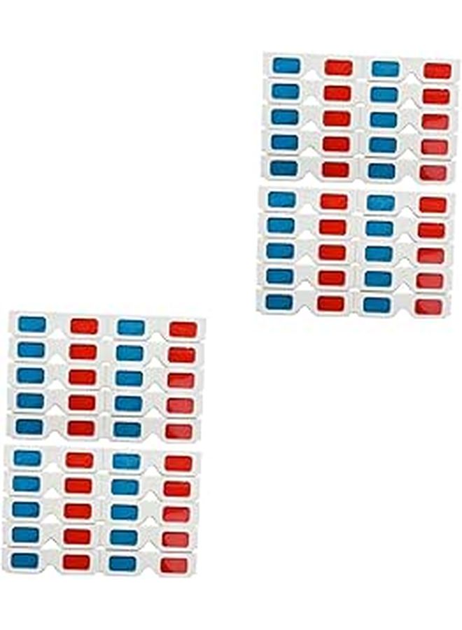 Garneck 40 Pcs Paper Frame 3D Cinema Glasses For Home Theater - Image 1