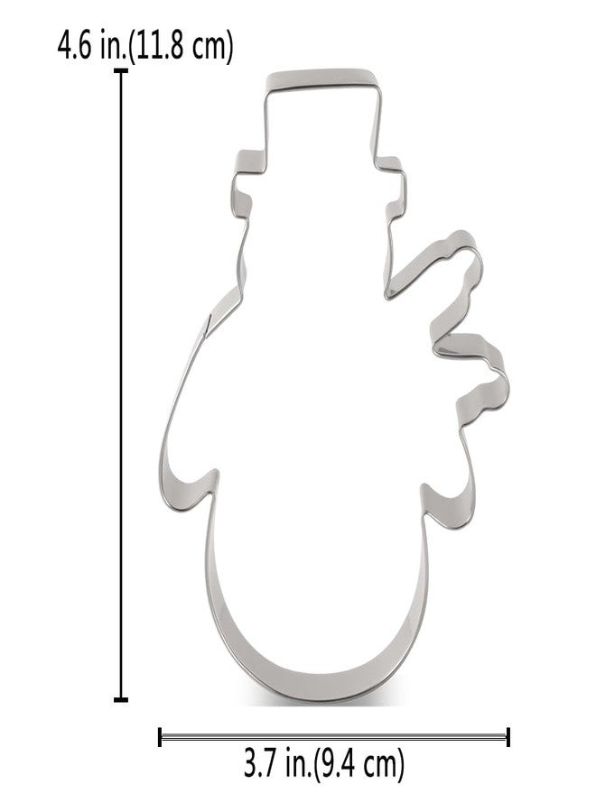LILIAO Christmas Winter Snowman Cookie Cutter - 3.7 x 4.6 inches - Stainless Steel - Image 3