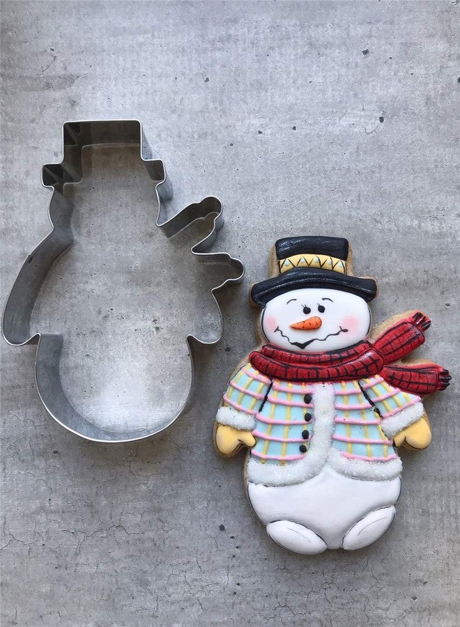 LILIAO Christmas Winter Snowman Cookie Cutter - 3.7 x 4.6 inches - Stainless Steel - Image 5