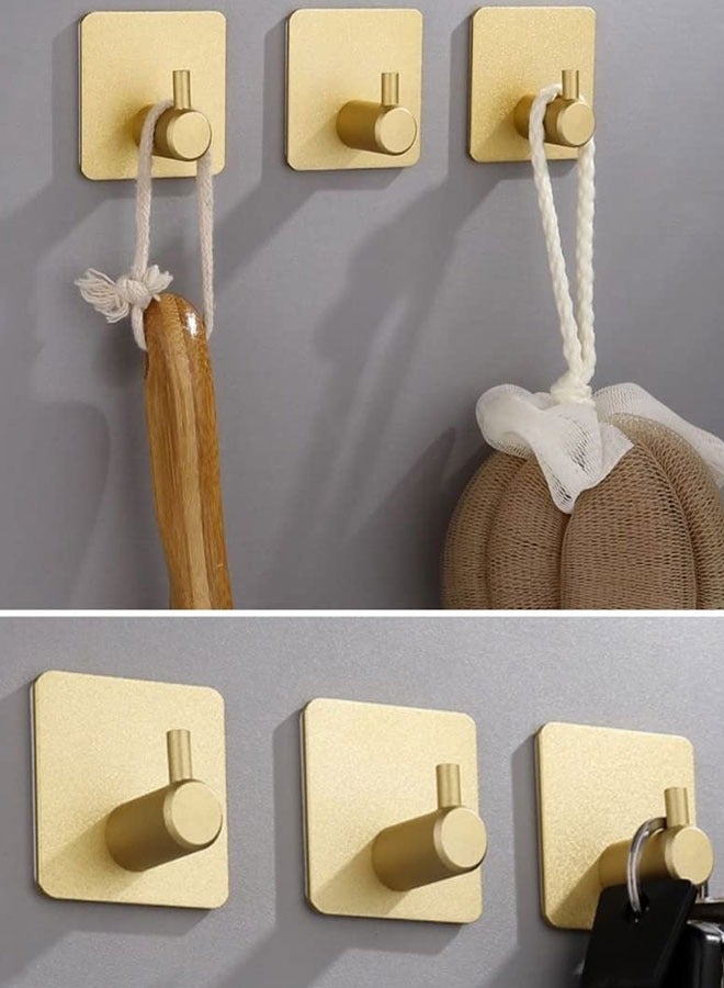 GoldenLike  خطاف لاصق،4 عبوة من خطافات الحائط شديدة التحمل، خطافات مناشف من الفولاذ المقاوم للصدأ، خطاف تعليق معطف الحمام، خطاف تثبيت على الحائط ذاتي اللصق، لمطبخ الحمام - Image 2