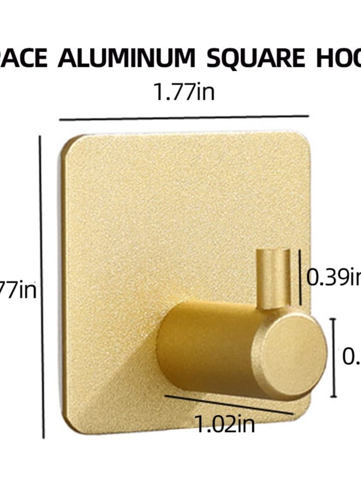 GoldenLike  خطاف لاصق،4 عبوة من خطافات الحائط شديدة التحمل، خطافات مناشف من الفولاذ المقاوم للصدأ، خطاف تعليق معطف الحمام، خطاف تثبيت على الحائط ذاتي اللصق، لمطبخ الحمام - Image 3