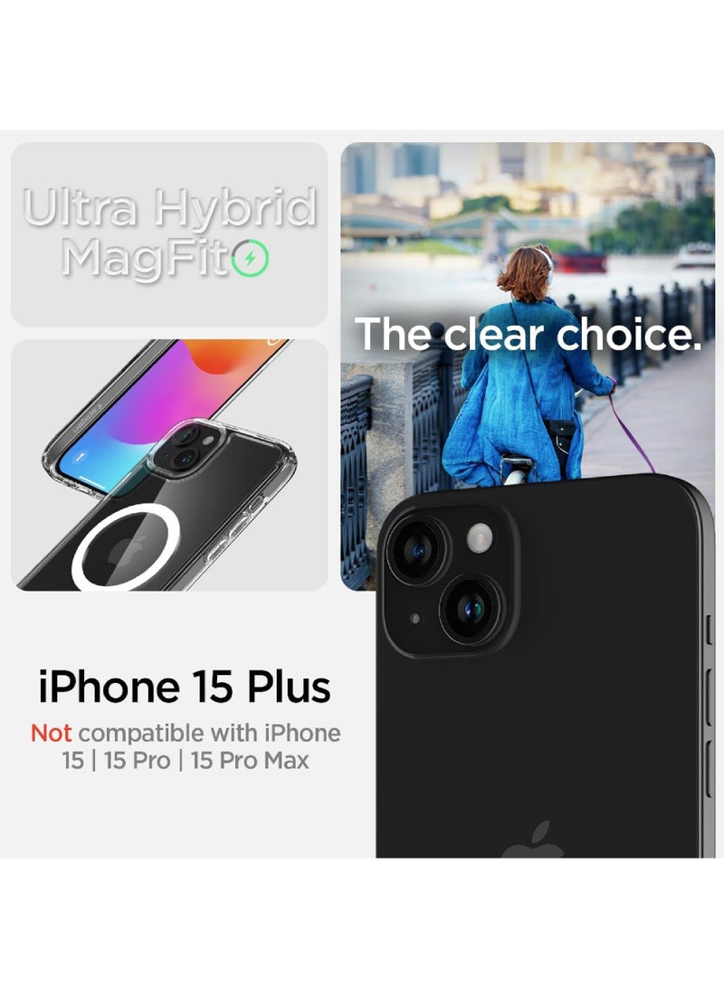 Rock Pow Magnetic Designed for iPhone 15 Plus Case 6.7 Inch, Strong Magnets Non-Yellowing Military Grade Protection Compatible with Mag Safe Protective Slim Cover Clear - Image 2