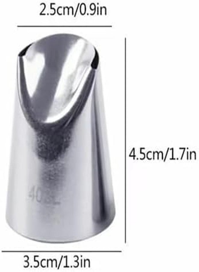 aoukoslt Silver Flower Piping Tips Rose Petal Pastry Tips Chrysanthemum Tips Flower Icing Piping Cream Nozzle For Cake Cupcake Decorating, Decorating Tools, Icing and Piping Tips (402L) - Image 2
