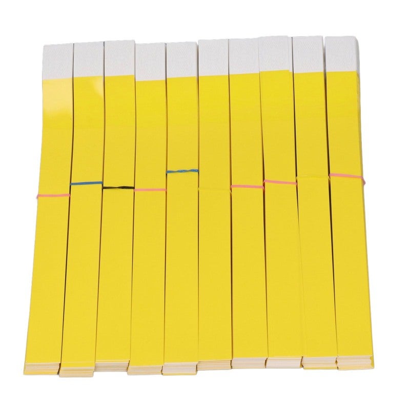 Disposable Wristbands 1000 Yellow Waterproof Adjustable - Tear Resistant Event Wristbands for Playgrounds Concerts Crowded Event Identification - Image 1