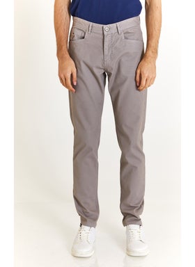 U.S. Polo Assn. أساس. بولو أسيشن. بنطلونات رجالي عادية رمادية داكنة بتصميم مستقيم 1873679  - Image 1
