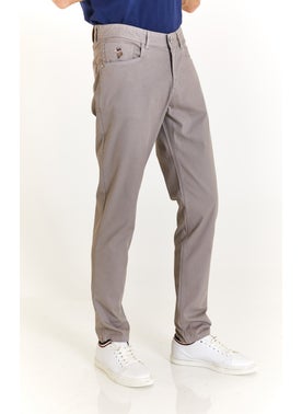 U.S. Polo Assn. أساس. بولو أسيشن. بنطلونات رجالي عادية رمادية داكنة بتصميم مستقيم 1873679  - Image 2