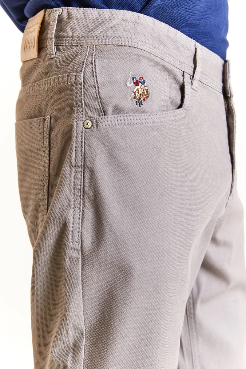 يو اس بولو اسن Base. Polo Assn. Standard Mold Straight Leg Normal Waist Dark Gray Men's Trousers 1873679