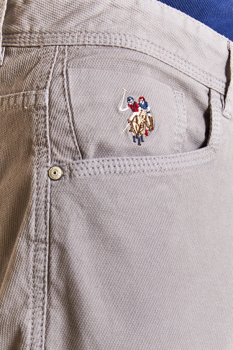 يو اس بولو اسن Base. Polo Assn. Standard Mold Straight Leg Normal Waist Dark Gray Men's Trousers 1873679
