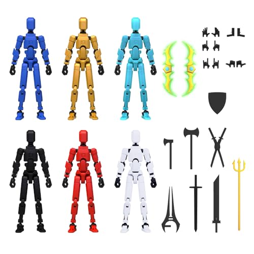 MerryXD 6 Pack Assembly Completed T13 3D Action FigureDummy Nova Titan Lucky 13 Action Figure 3D Printed MultiJointed Movable Toy - Image 1