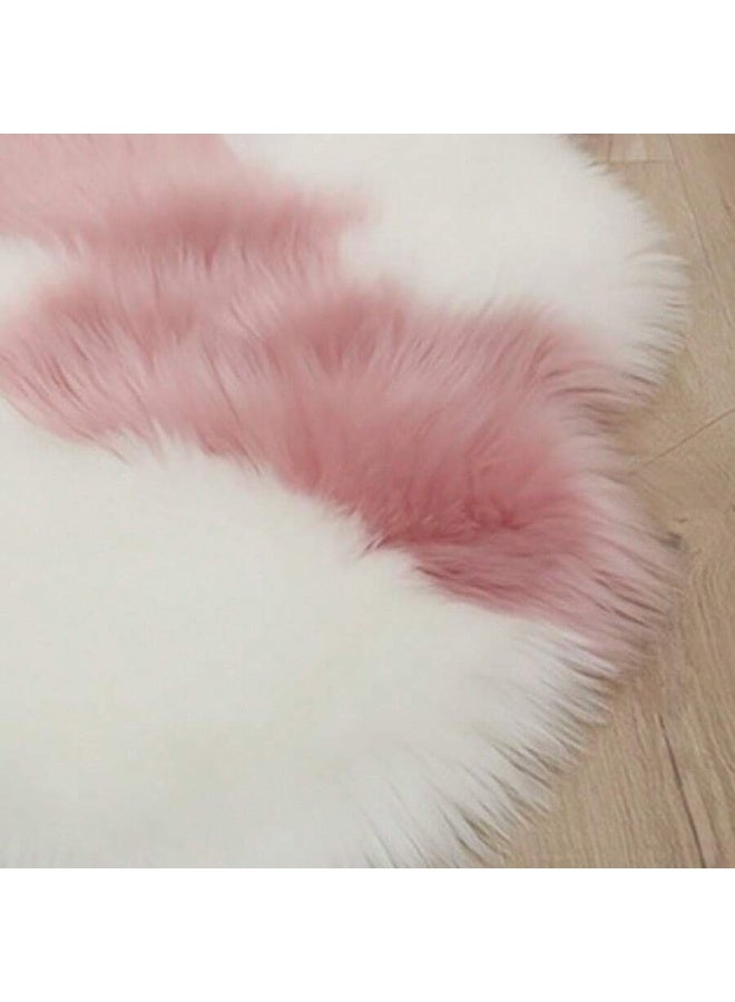 Soft Pink Faux Fur Rug – Cozy & Stylish, 60×90 cm - Image 4
