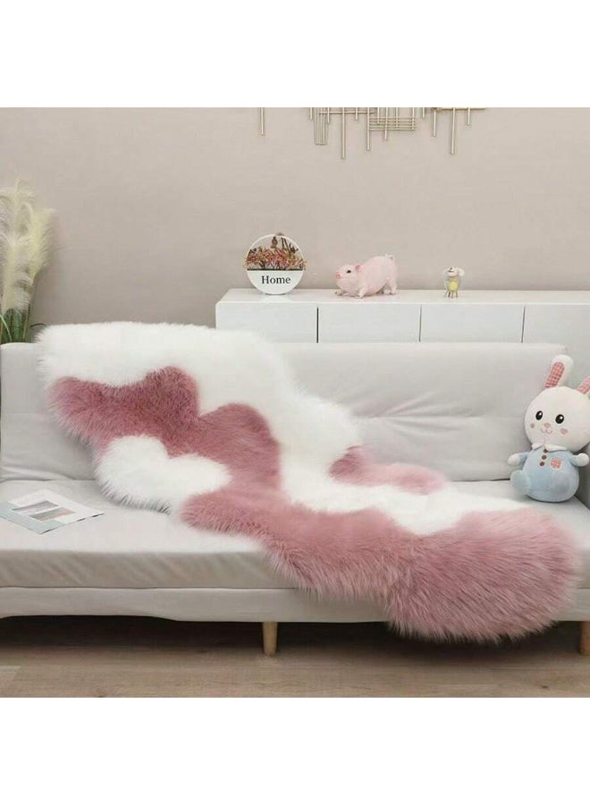 Soft Pink Faux Fur Rug – Cozy & Stylish, 60×90 cm - Image 2