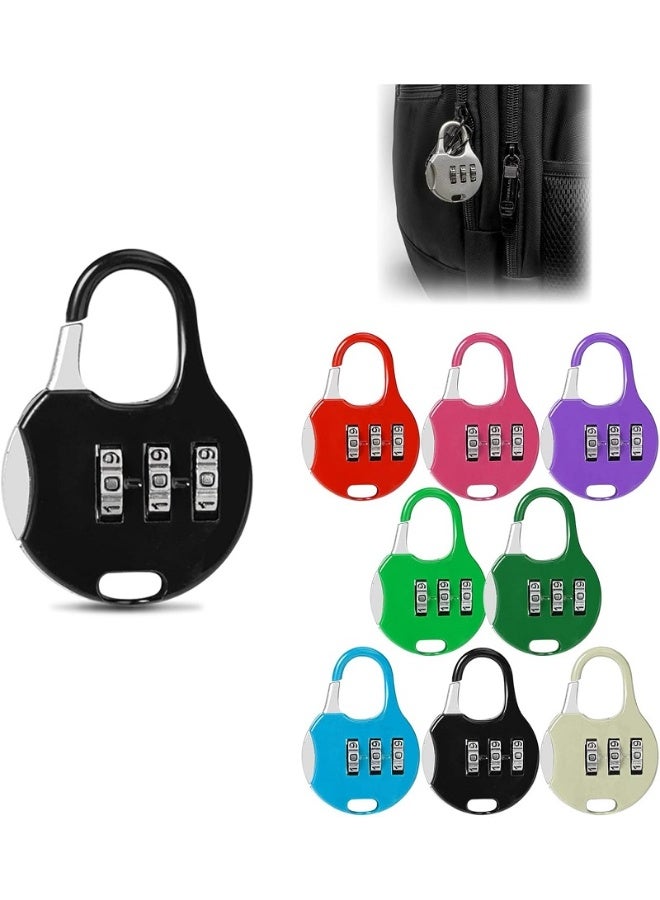 3 Digit Metal Travel Lock - Small Security Lock for Suitcases, Computer Bags, School Backpacks, Lockers and Drawers (Multicolor) - Image 3