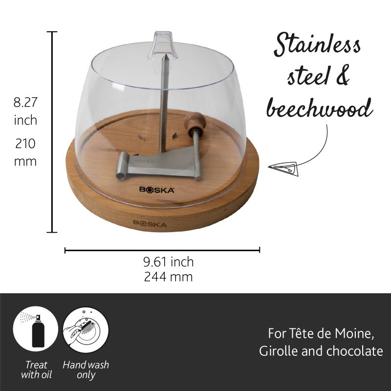 BOSKA Cheese Curler Amigo Stainless Steel - Best for Cheese Wheel or Chocolate - Multifunctional Rust-Proof Shredder - Manual Handheld Flaker - 10 Year Warranty - Image 5
