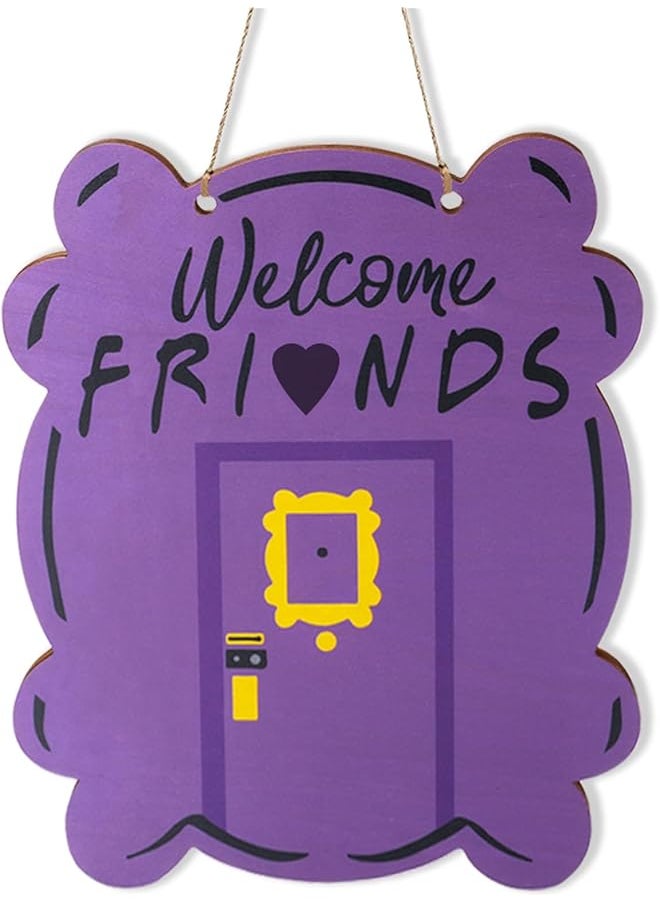 erorex Welcome Door Hanger Funny Fans Lovers Merchandis Decor Front Door Sign Picture Frame Welcome Door Sign For Front Door Porch Home Decor  - Image 1