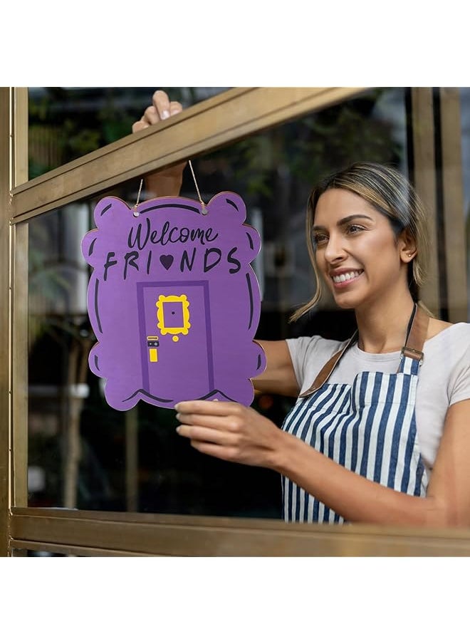 erorex Welcome Door Hanger Funny Fans Lovers Merchandis Decor Front Door Sign Picture Frame Welcome Door Sign For Front Door Porch Home Decor  - Image 2