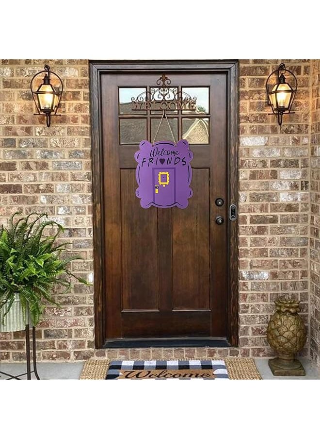 erorex Welcome Door Hanger Funny Fans Lovers Merchandis Decor Front Door Sign Picture Frame Welcome Door Sign For Front Door Porch Home Decor  - Image 5