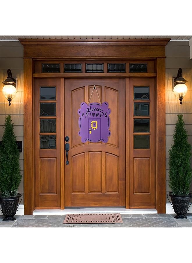 erorex Welcome Door Hanger Funny Fans Lovers Merchandis Decor Front Door Sign Picture Frame Welcome Door Sign For Front Door Porch Home Decor  - Image 4