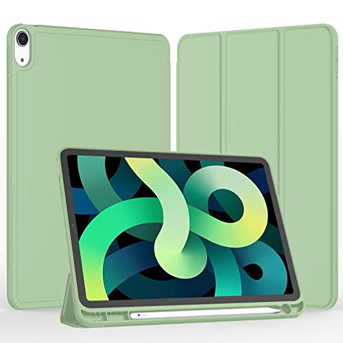iMieet iPad Air 11 Inch Case M3(2025) / M2 (2024), iPad Air 5th/4th Generation Case 2022/2020 10.9 Inch with Pencil Holder,Trifold Stand Smart Case with Soft TPU Back(Matcha Green) - Image 2