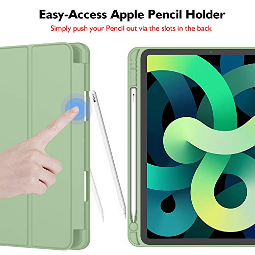 iMieet iPad Air 11 Inch Case M3(2025) / M2 (2024), iPad Air 5th/4th Generation Case 2022/2020 10.9 Inch with Pencil Holder,Trifold Stand Smart Case with Soft TPU Back(Matcha Green) - Image 5