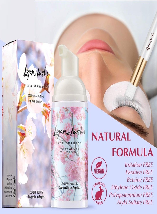 Lyon Lash Eyelash Extension Cleanser 150ml with Cleansing Brush, Foam Shampoo/Lash Bath, Gentle Formula for Sensitive people, To Remove Eye Makeup Oil & Dust & Mascara, For Professional and Home Use - Image 2