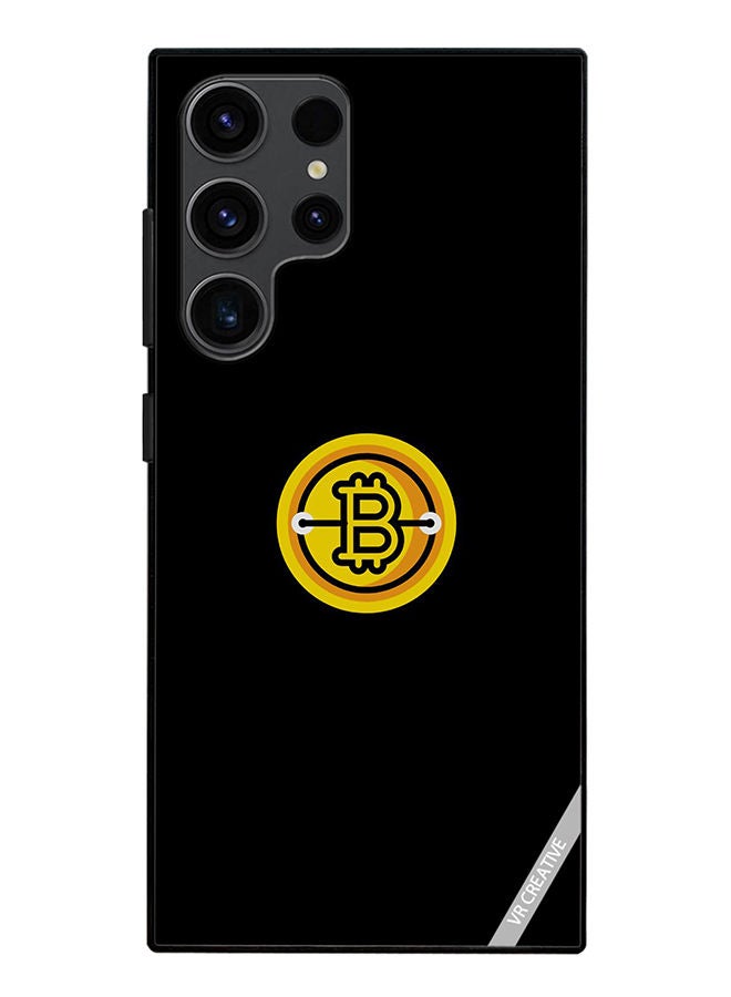 VR CREATIVE Protective Case Cover For Samsung Galaxy S23 Ultra 5G Bitcoin Design Multicolour - Image 1