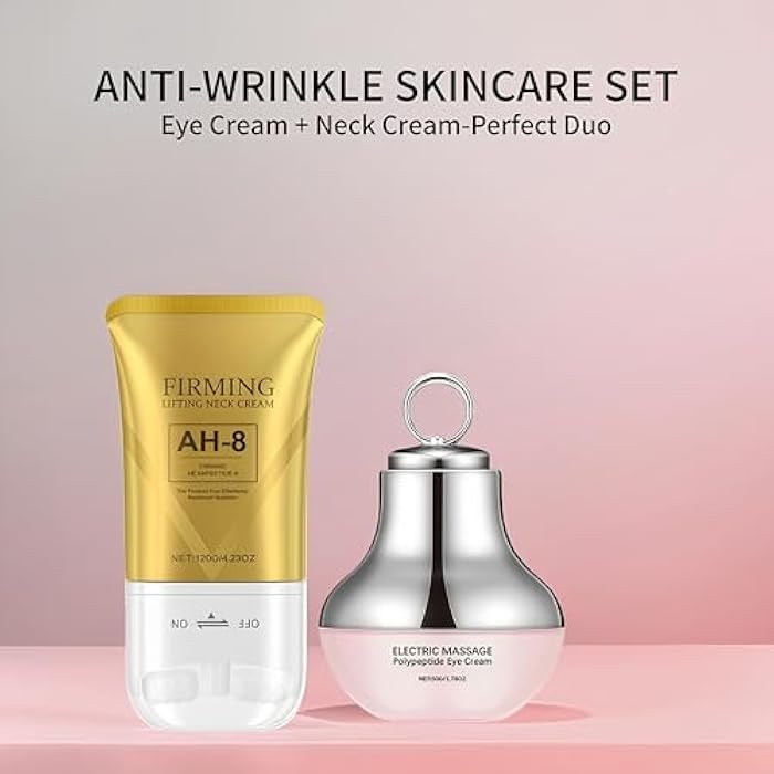 Sleek Neck & Eye Cream Firming Skin Care, Anti-Aging Eye Moisturizer, Smooth of Fine Lines, Skin Moisturizer, Visibly Reduces Neck Wrinkles and Eye Sagging Deep Moisturizing Skincare - Image 4