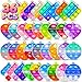 BicMan 36 pcs Kids Party Favors Easter Eggs Fillers Easter Basket Stuffers Sensory Fidget Toys Mini Pop it Keychain Bulk Stocking Stuffer Kid Classroom Prize Box Gifts Goodie Bag Stuffers Pinata Fillers - Image 2