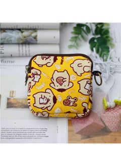 Cute Women's Shell Shaped Mini Cloth Wallet Japanese Style Coin Storage Bag Style Coin Purse Fabric Wallet For Girls-Color:Bread Dog-Japanese Square Bag
