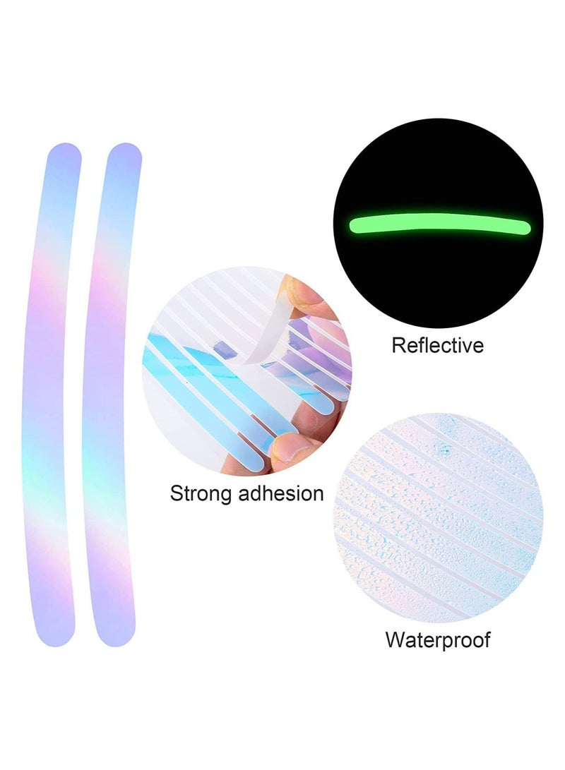 SYOSI Reflective Car Wheel Rim Stickers, 20pcs Night Safety Warning Car Stickers, Anti-Scratch Reflective Stickers Car Motorcycle Wheel Safety Decorative Car Decals Universal for Car Vehicle Truck - Image 5